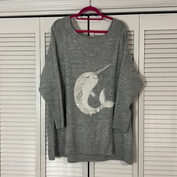 LC Lauren Conrad Sweaters - LC LAUREN CONRAD GRAPHIC TUNIC SWEATER SIZE 2X NWT